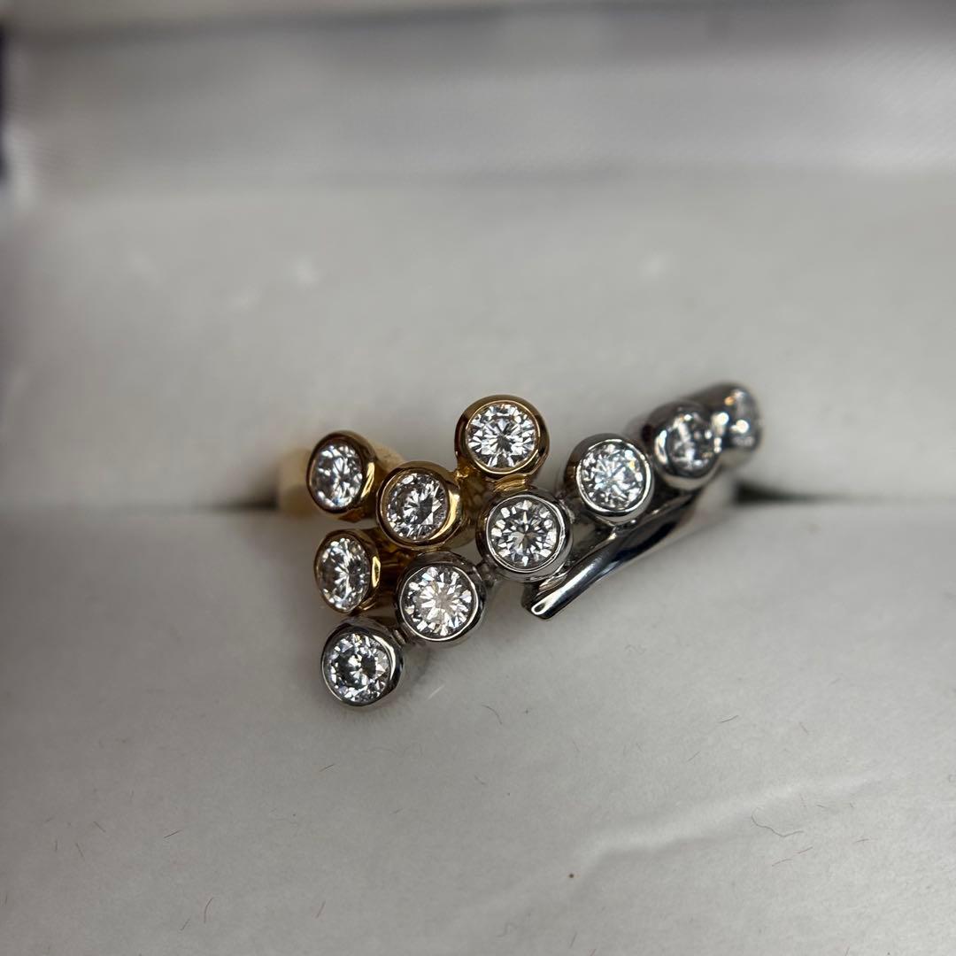 お年玉セール！K18 PT ダイヤモンドリング 0.8ct