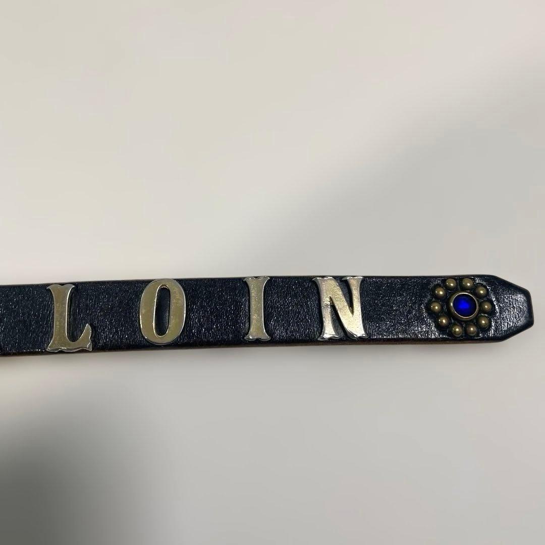 テンダーロイン ナローベルト 青スタッズ　Lサイズ