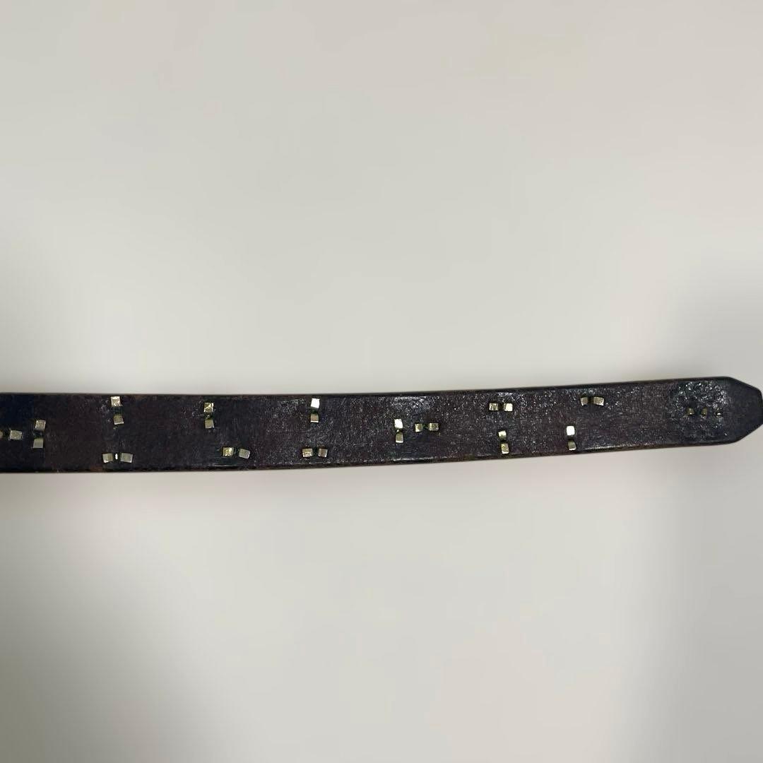 テンダーロイン ナローベルト 青スタッズ　Lサイズ