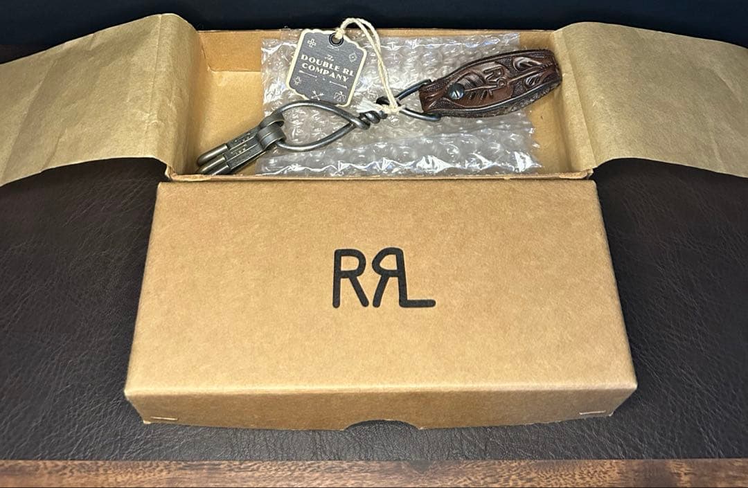 RRL ラルフローレン　レザー製キーホルダー　キーフォブ