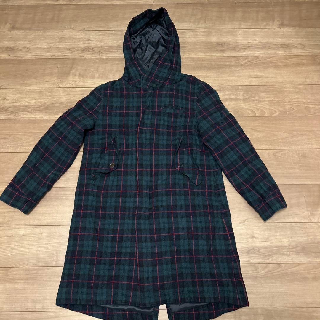 UNDERCOVER 14AW チェック柄縮絨モッズコート アンダーカバー