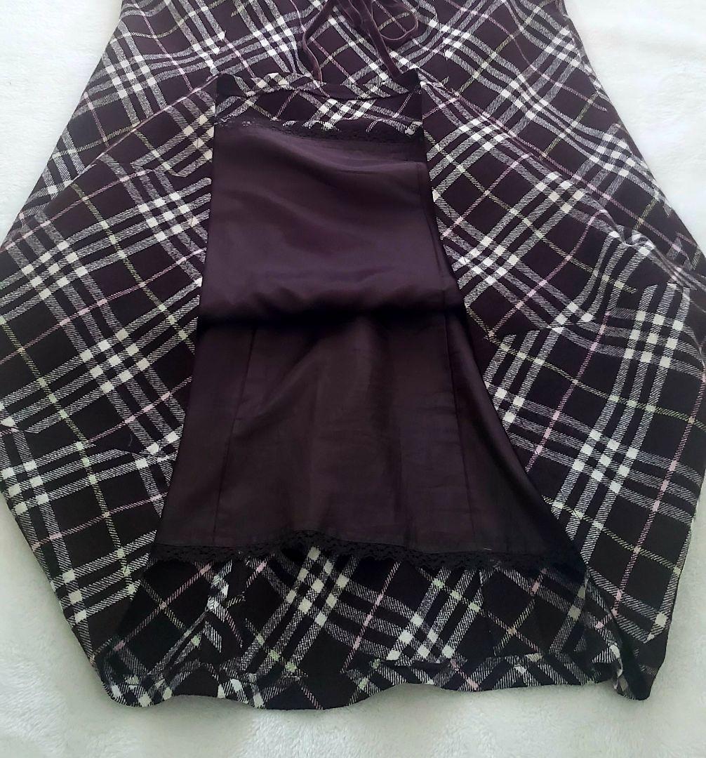 美品BURBERRY LONDON160A ワンピース 上品チェック 秋冬