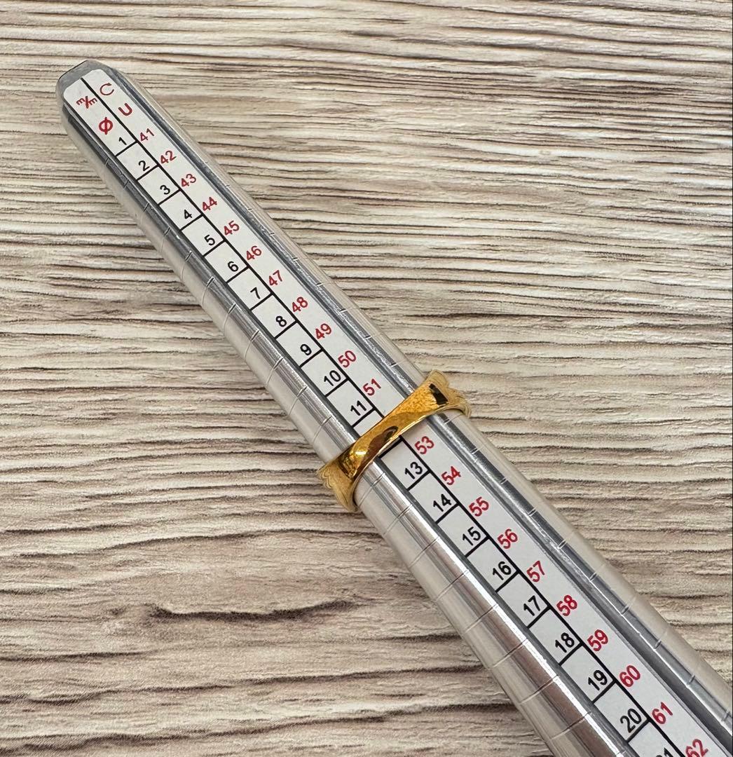 美品 バーバリー ゴールド　18k 刻印　クロスデザインリング