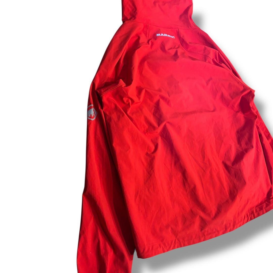 美品✨MAMMUT マムート フード付 ナイロン WIND STOPPER 赤