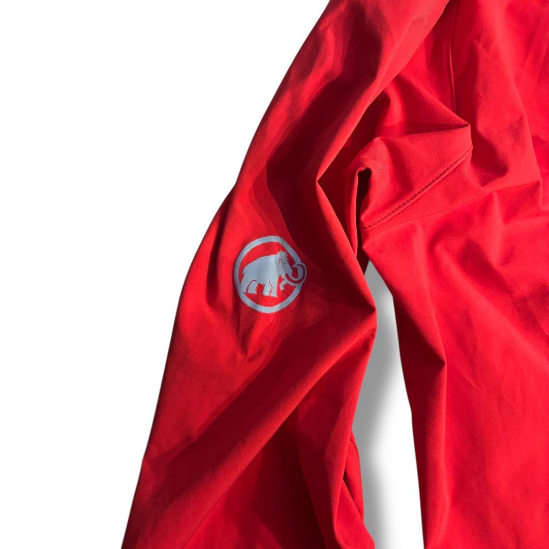 美品✨MAMMUT マムート フード付 ナイロン WIND STOPPER 赤