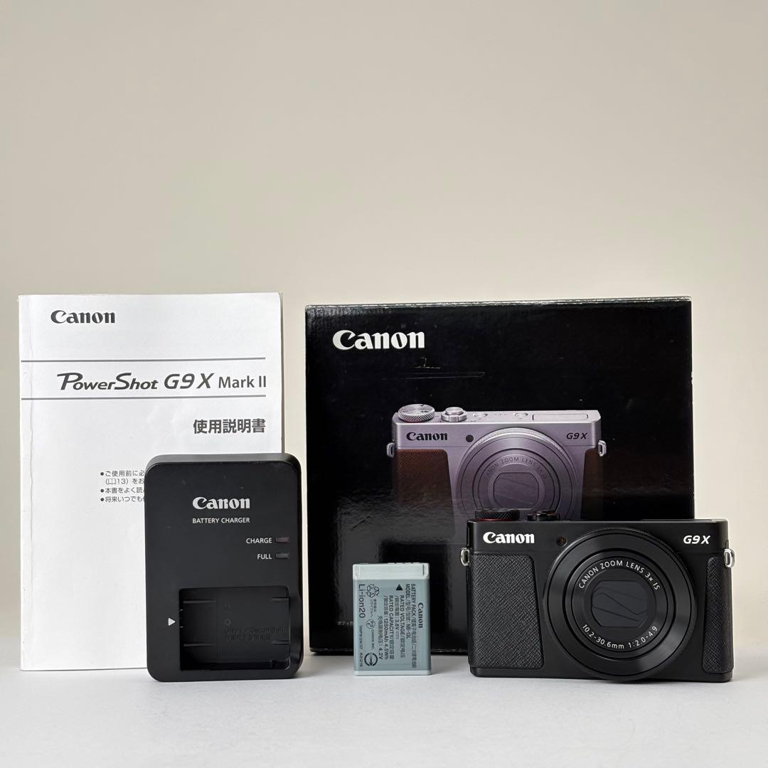 【美品】Canon PowerShotG9X Mark2 ブラックWi-Fi搭載