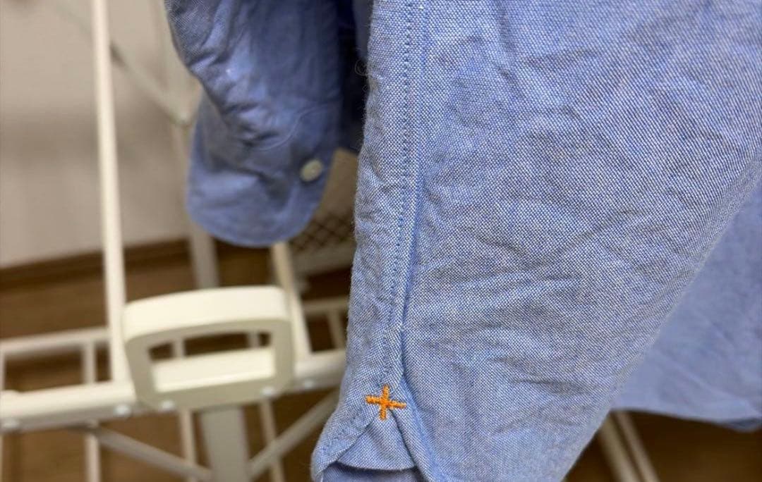 極美品　BEAMS Oxford Classic Fit　ブルー　Sサイズ