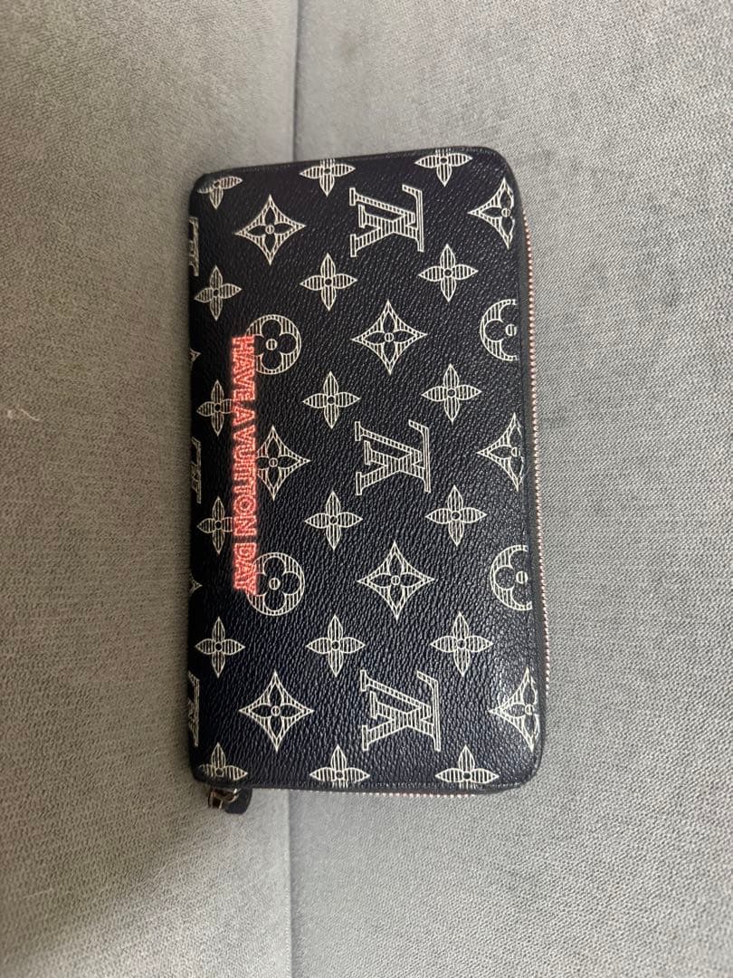 ルイヴィトン モノグラム インク 長財布 ジッピーオーガナイザー ネイビー