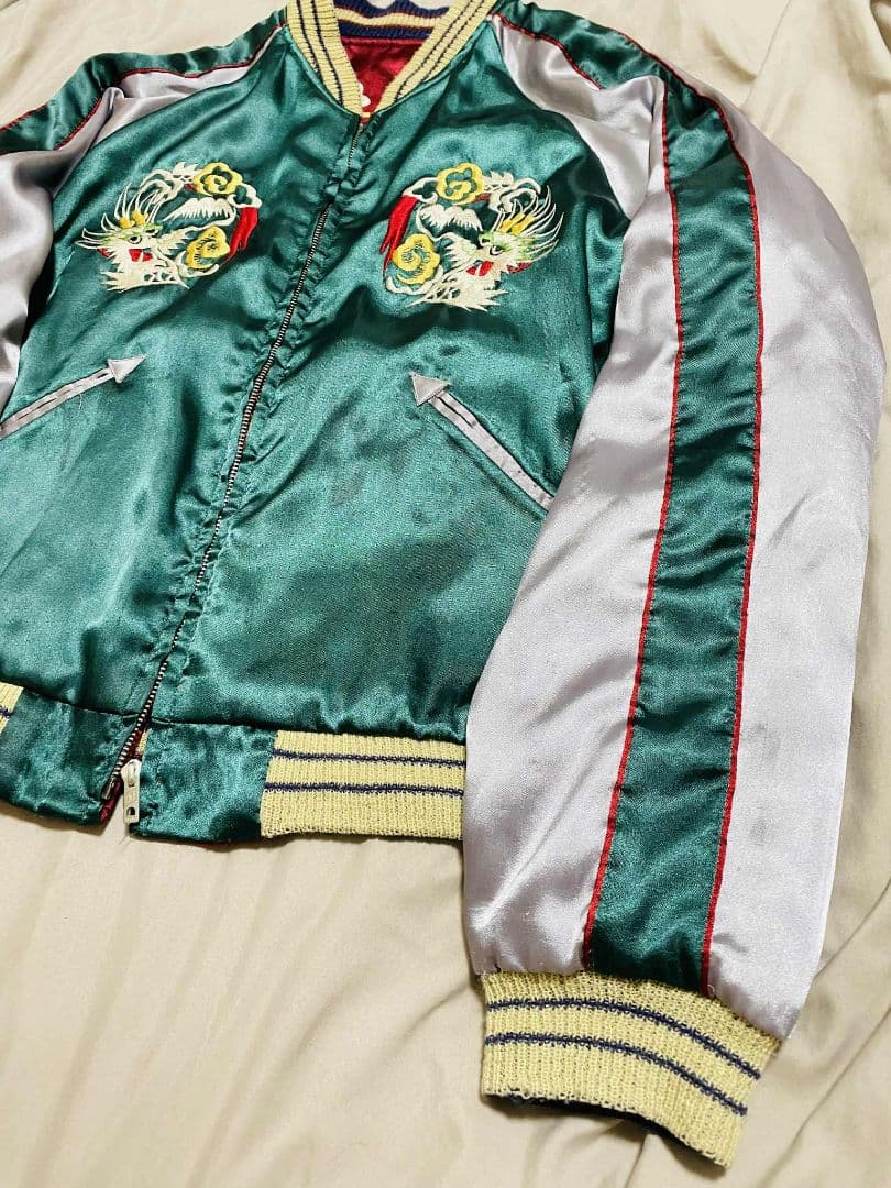 ２面用 テーラー東洋 龍 bomb 日本限定スカジャン vintage サテン