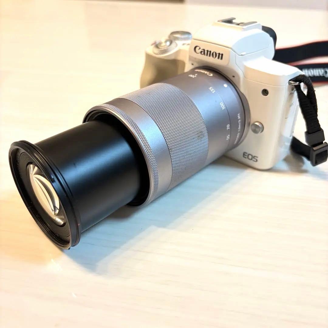 限定OFF【豪華一式】Canon EOS Kiss M レンズ3本＋アダプタ付