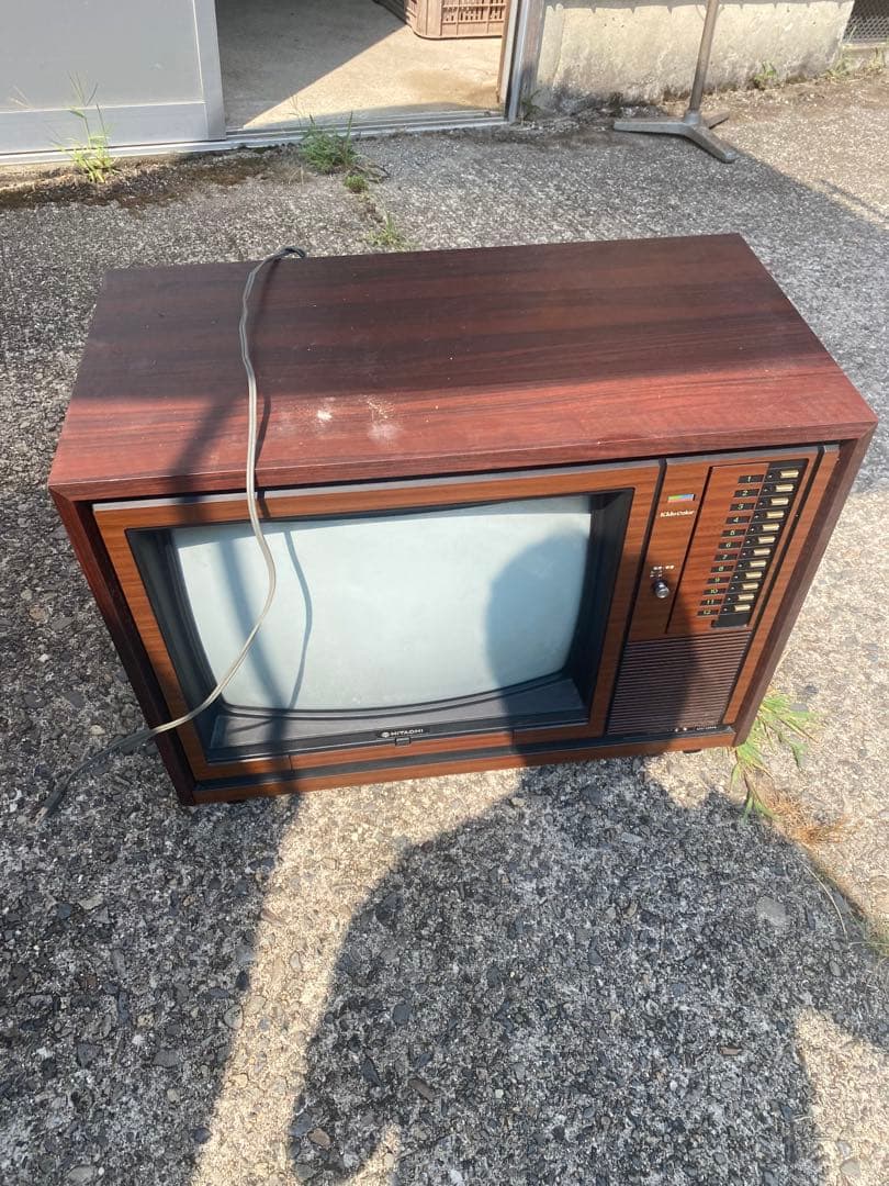 CIB-231 23インチブラウン管テレビ　ジャンク　昭和レトロ　木目調