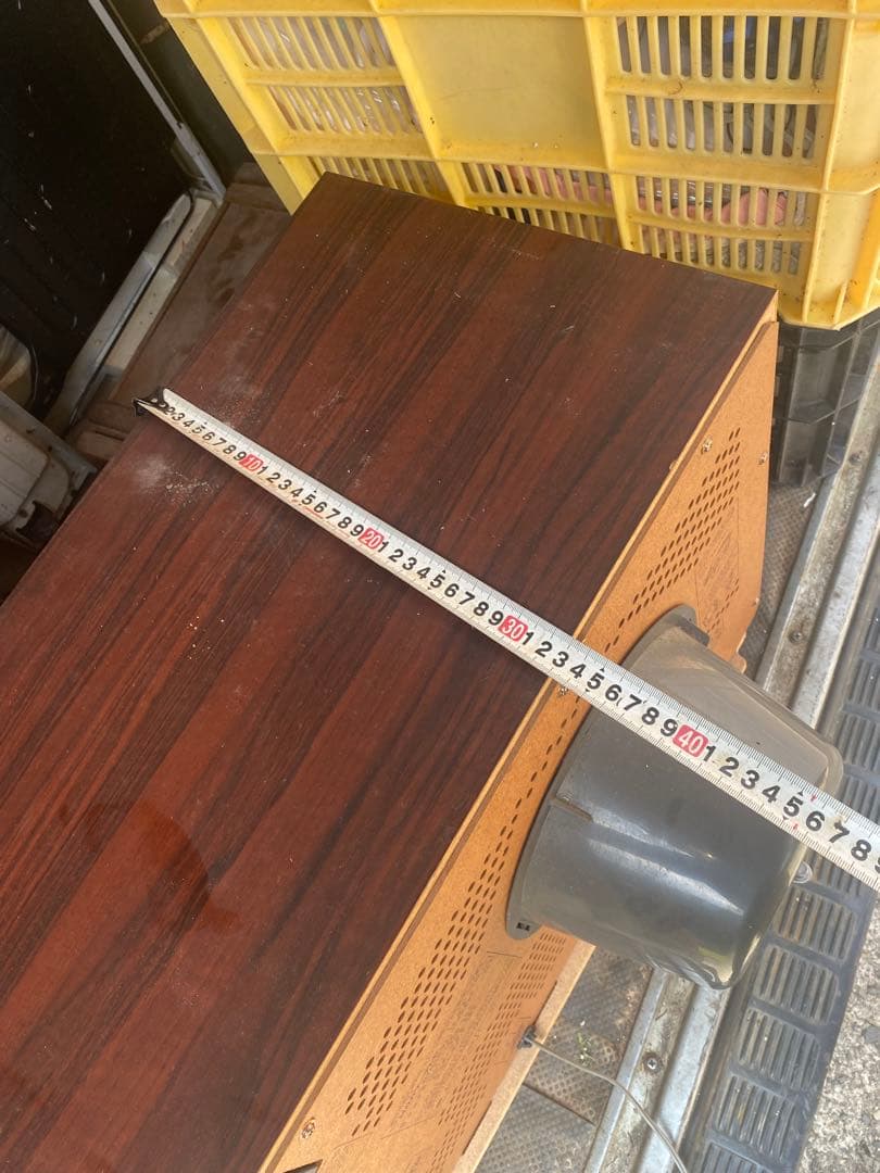 CIB-231 23インチブラウン管テレビ　ジャンク　昭和レトロ　木目調