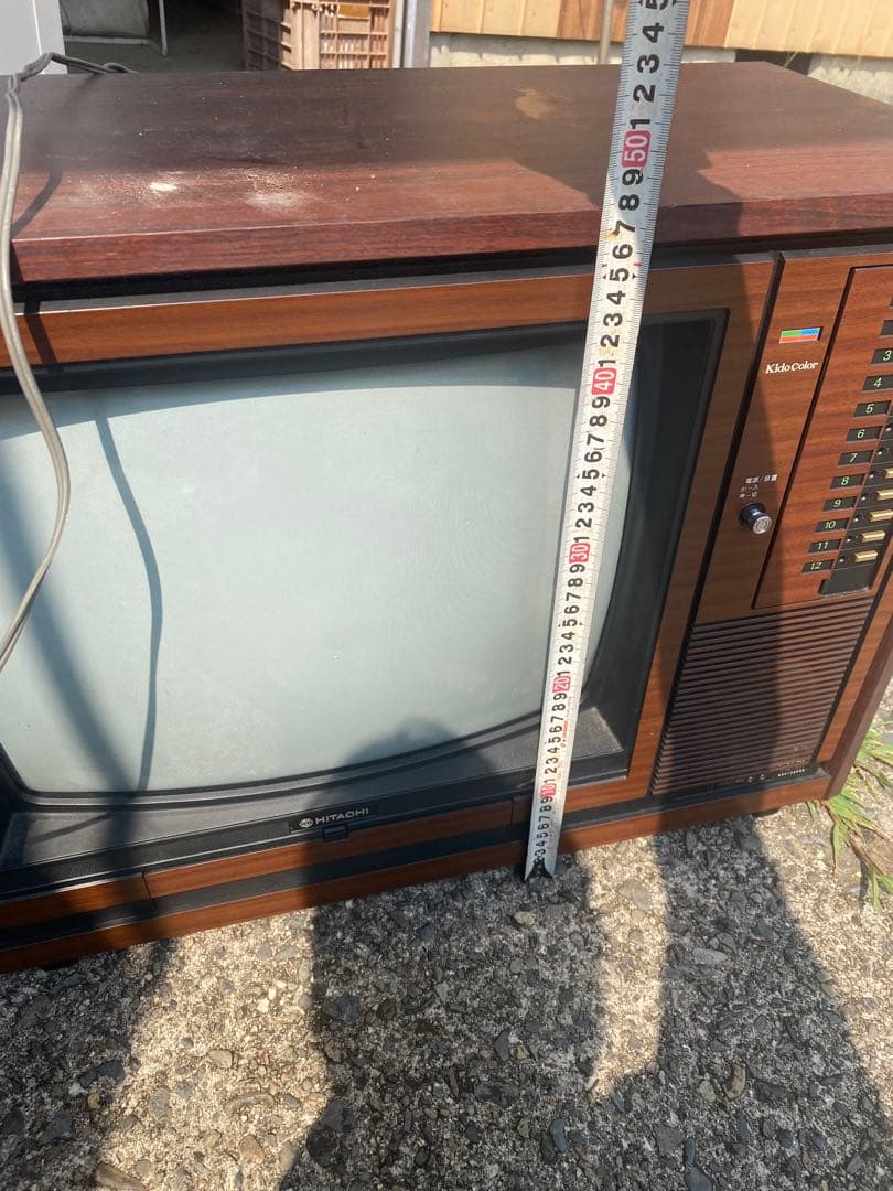 CIB-231 23インチブラウン管テレビ　ジャンク　昭和レトロ　木目調
