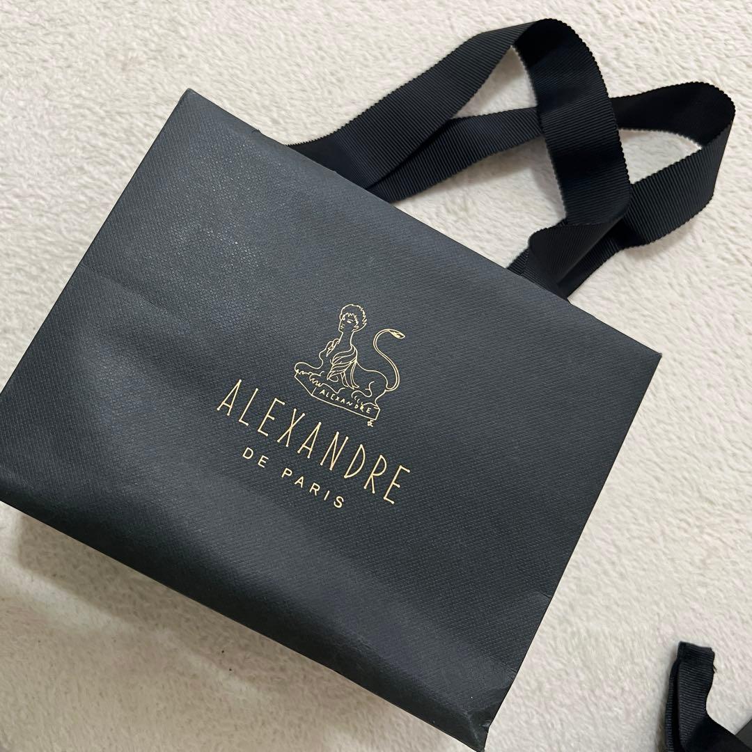 【新品】ALEXANDRE DE PARIS ヘアクリップ　ネイビー完売箱付き