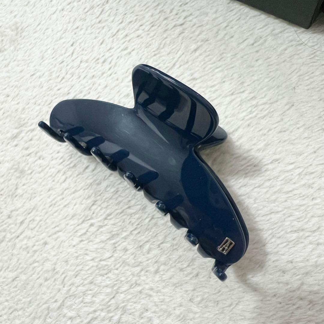【新品】ALEXANDRE DE PARIS ヘアクリップ　ネイビー完売箱付き