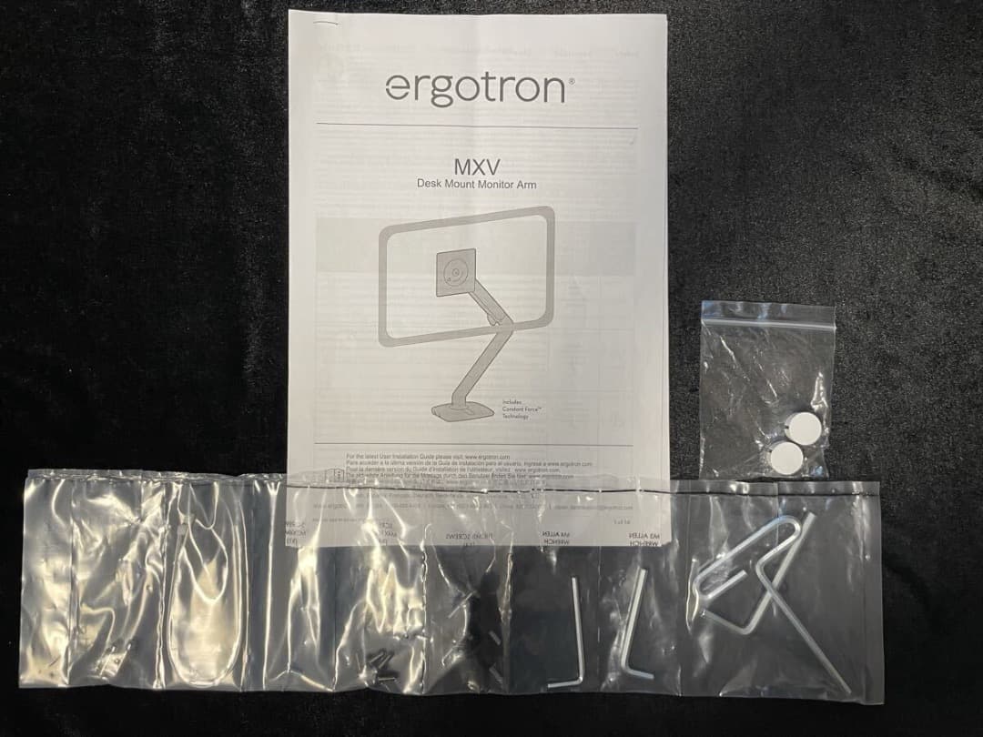 ergotron MXV モニターアーム スリム シルバー (ブラケット付）