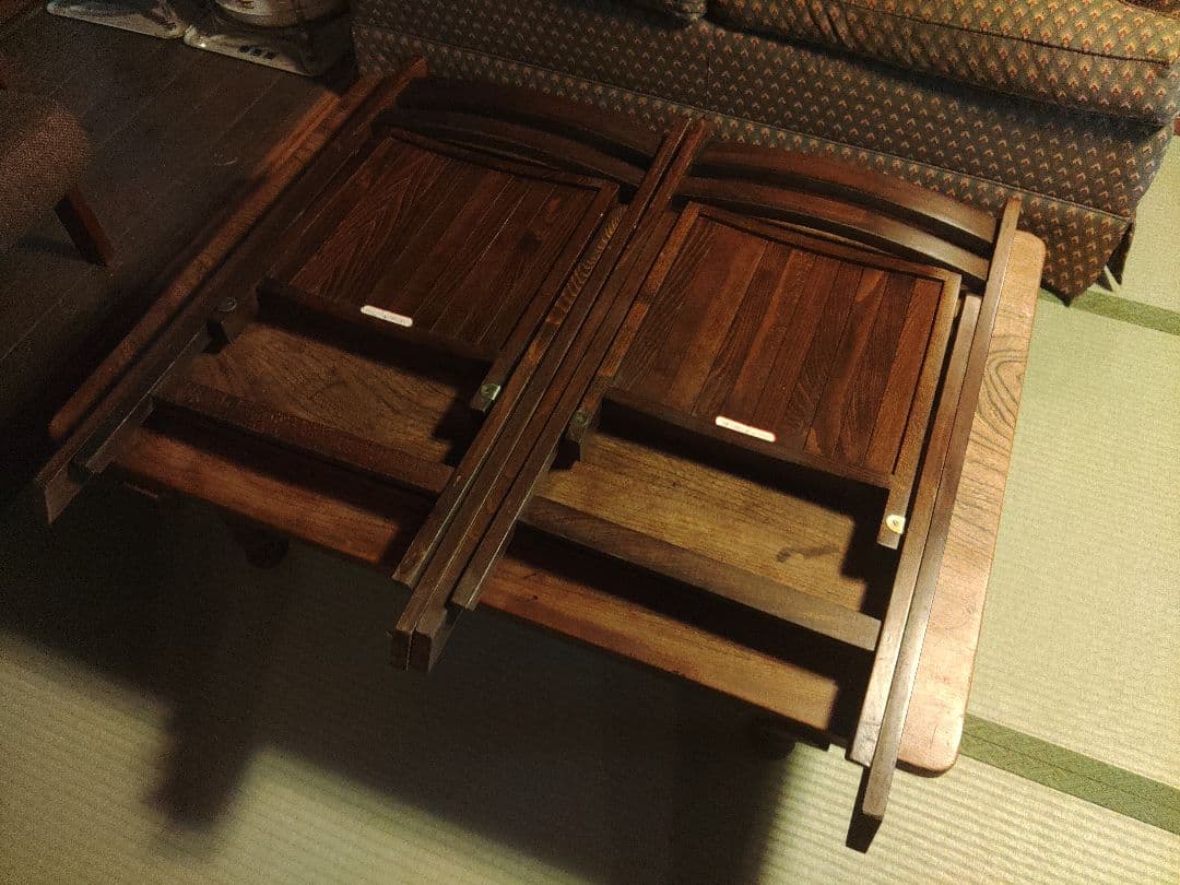 希少　フォールディングチェア　折りたたみ　レトロ　アンティーク　ヴィンテージ