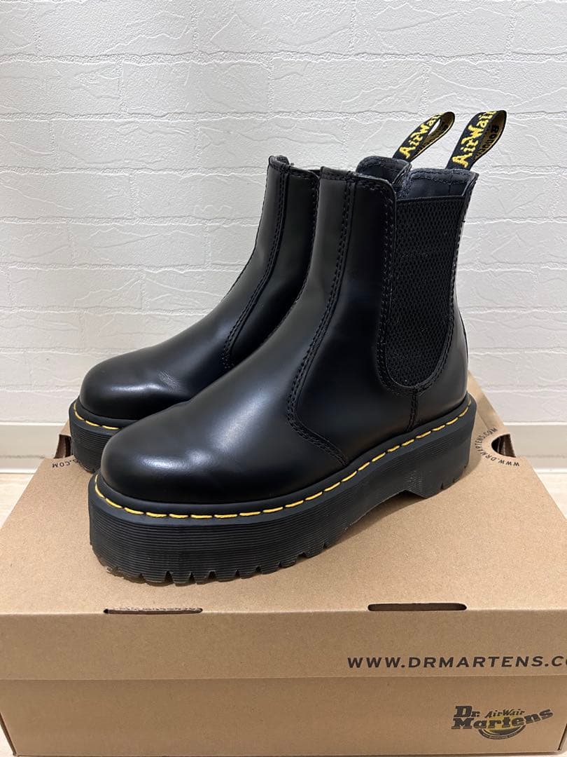 Dr.Martens ブラック サイドゴアブーツ 2976QUAD 美品　格安