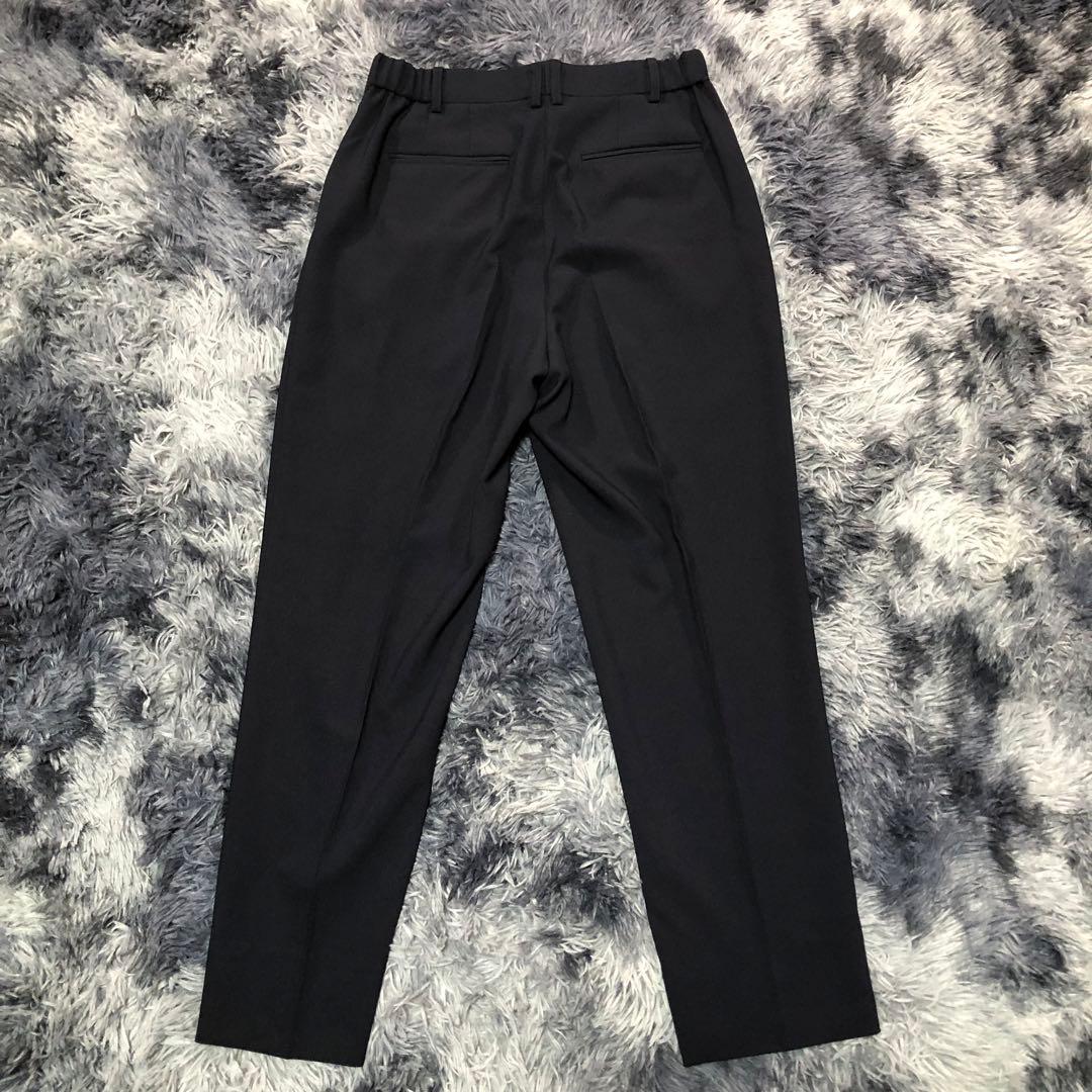 スーツセレクト【LL】パンツスーツ セットアップ ノーカラー ネイビー