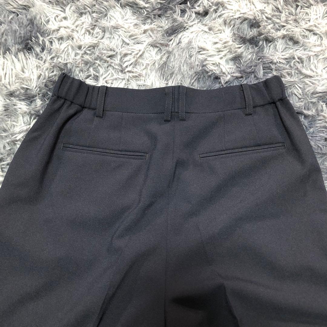 スーツセレクト【LL】パンツスーツ セットアップ ノーカラー ネイビー