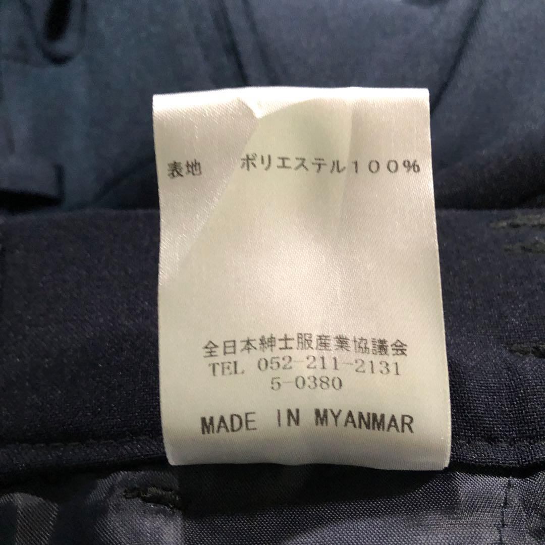 スーツセレクト【LL】パンツスーツ セットアップ ノーカラー ネイビー