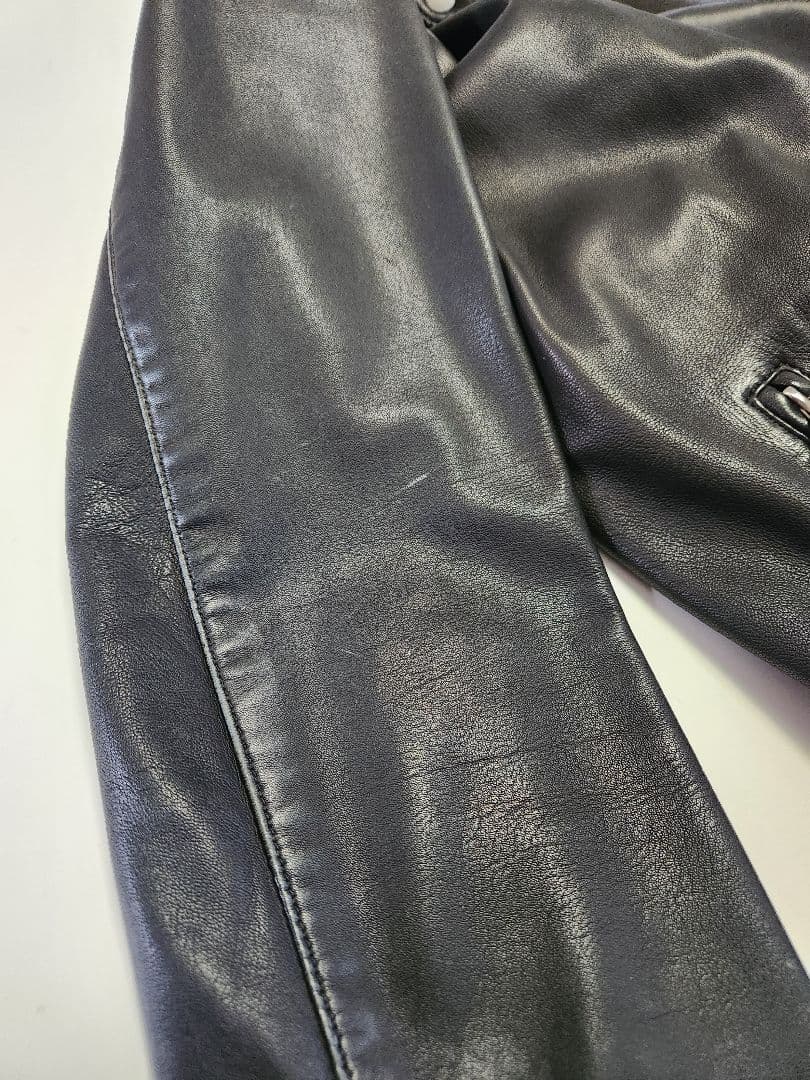 トゥモローランド　BLUE WORK　ラムレザー　シングル　ライダース　黒　M