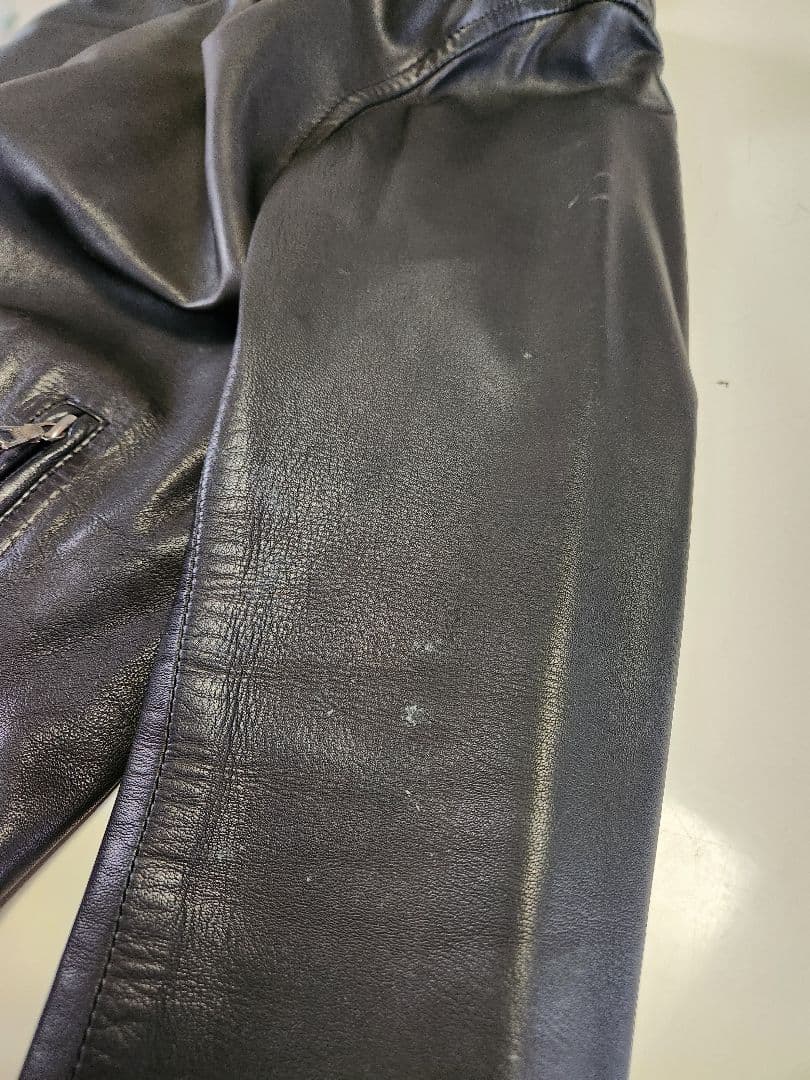 トゥモローランド　BLUE WORK　ラムレザー　シングル　ライダース　黒　M