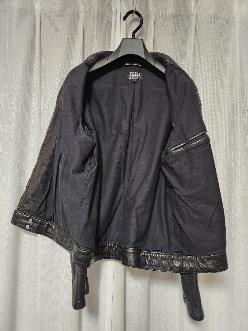 トゥモローランド　BLUE WORK　ラムレザー　シングル　ライダース　黒　M