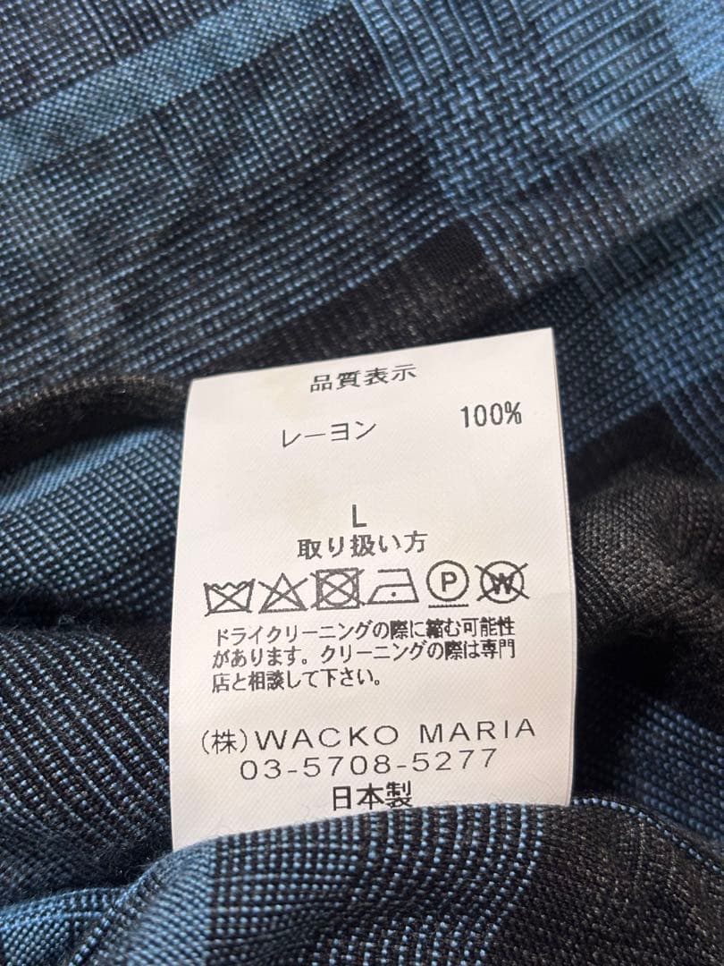 24AW WACKOMARIA オンブレチェック　レーヨン　オープンカラーシャツ
