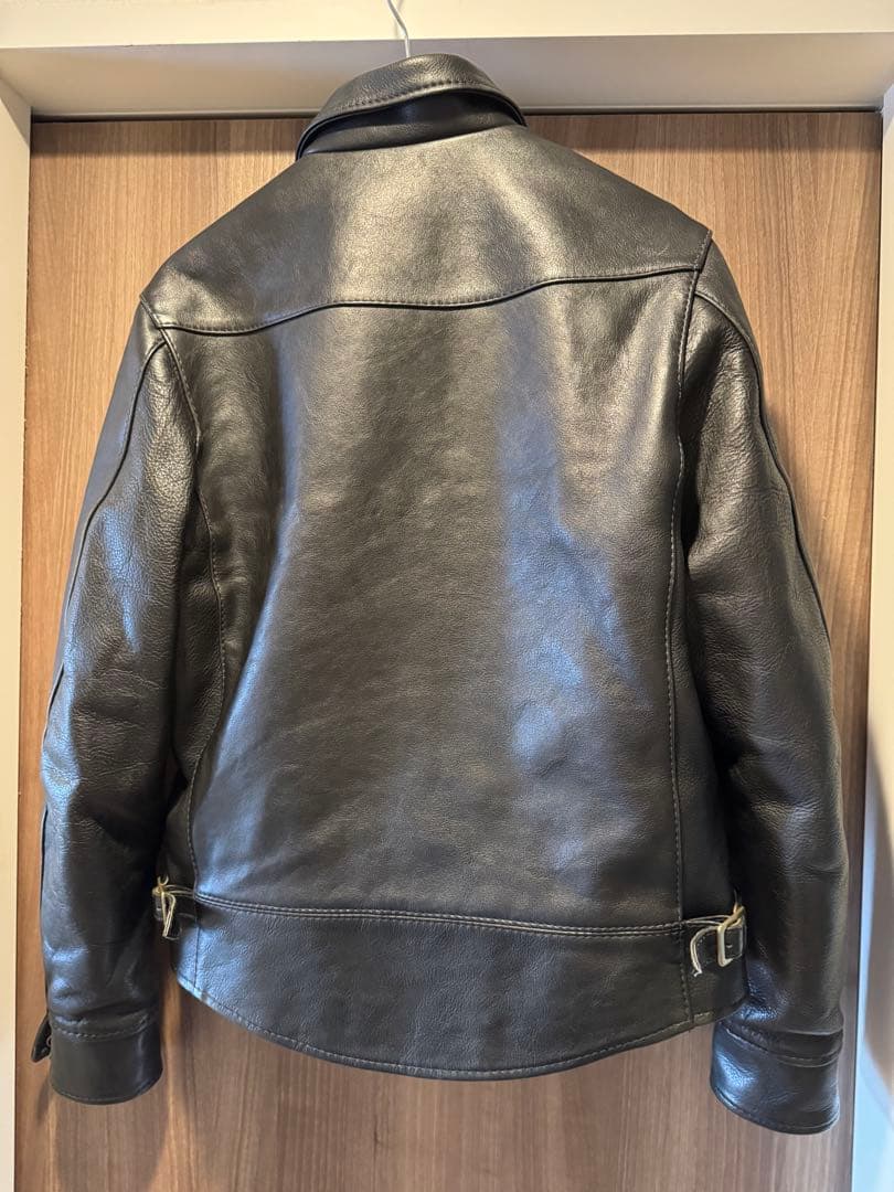 Tenjin Works JS02BK ブラック レザージャケット 38