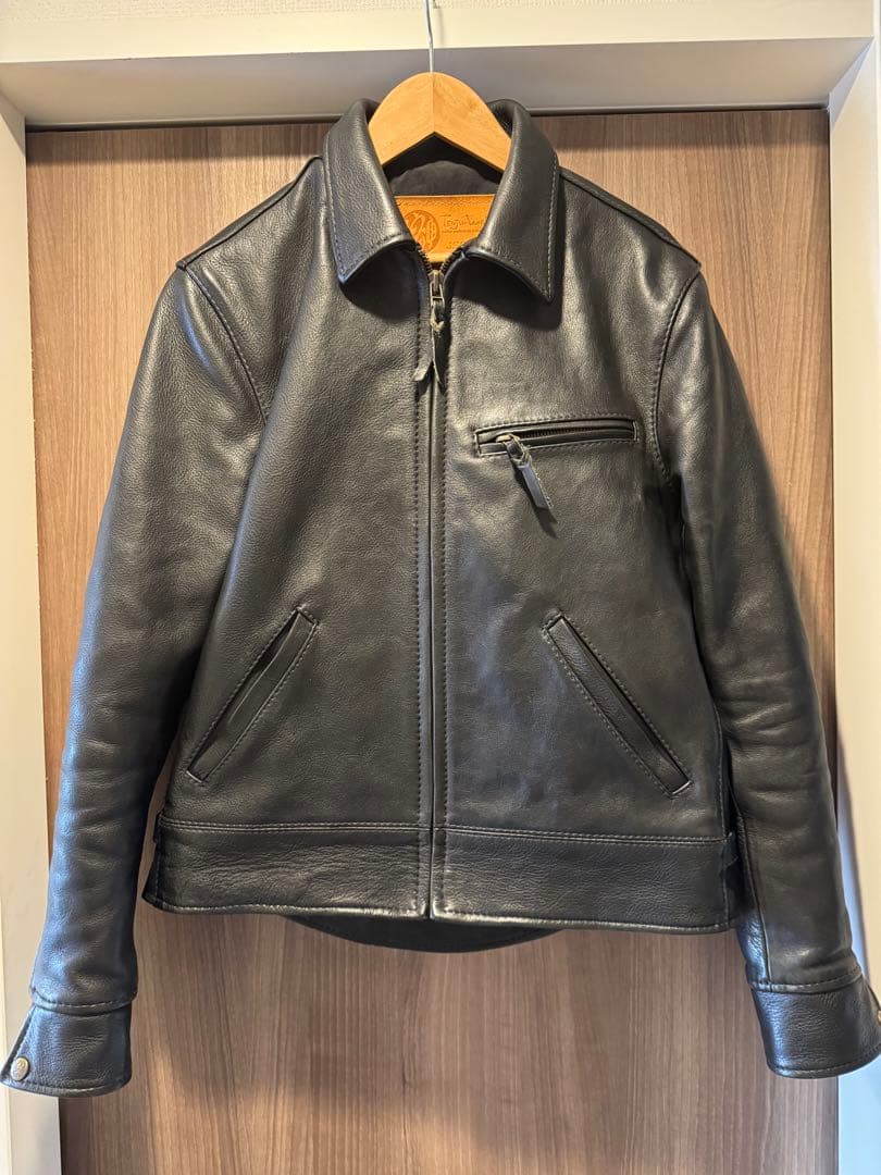 Tenjin Works JS02BK ブラック レザージャケット 38