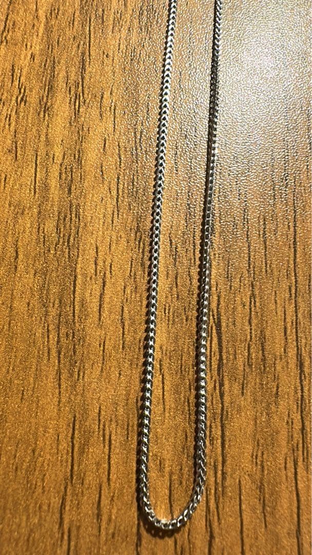 10K ホワイトゴールド フランクリンネックレス 幅1.5mm 45cm