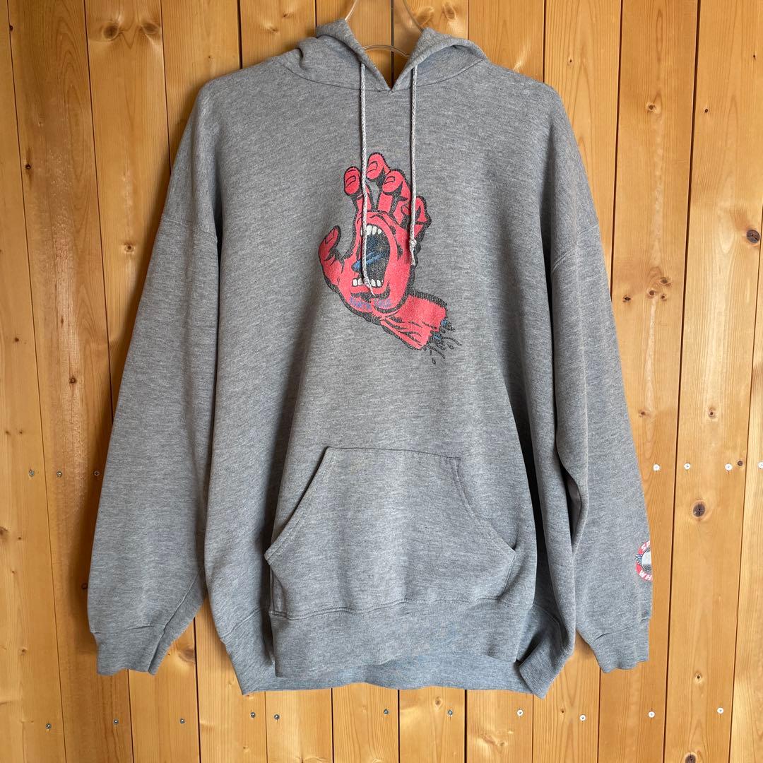 90‘s サンタクルーズ 赤ハンド パーカー XL Santa Cruz USA