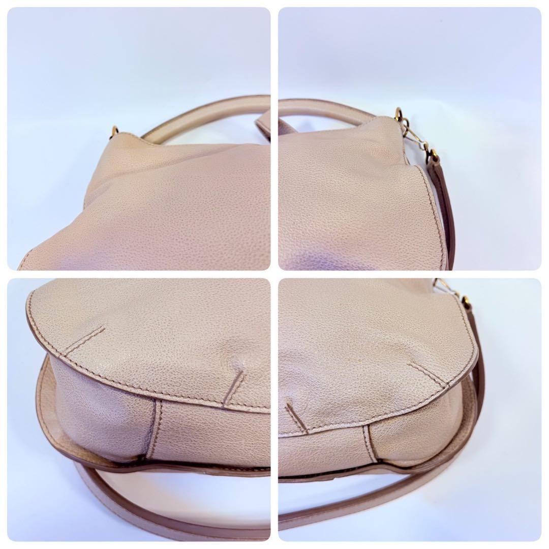 Burberry オールレザー ワンショルダーバック シャドーチェック 2way