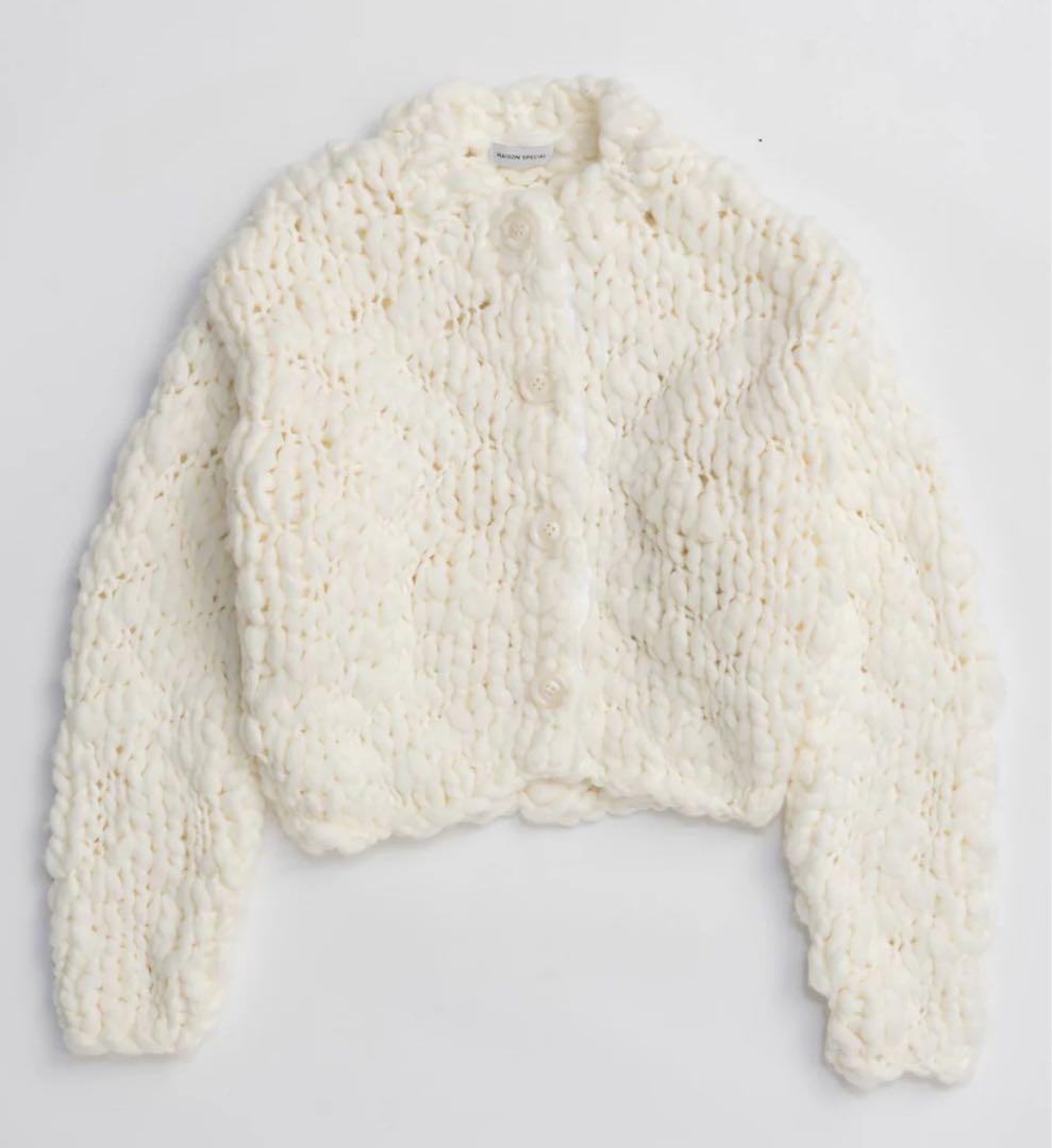 MAISON SPECIAL ハンドスラブニットカーディガン
