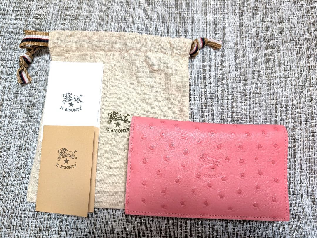 ☆きょん様☆/新品/イルビゾンテ/オーストリッチ加工2つ折り財布