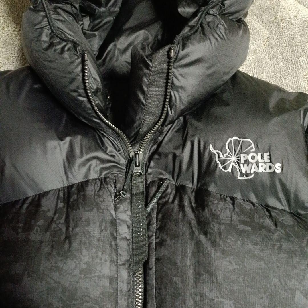 POLEWARDS フード付きダウンジャケット ブラック