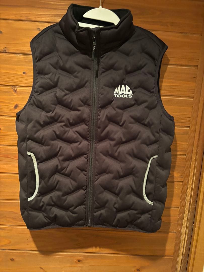 MACTOOLS マックツール シームレスベスト ブラック×ホワイト　Lサイズ