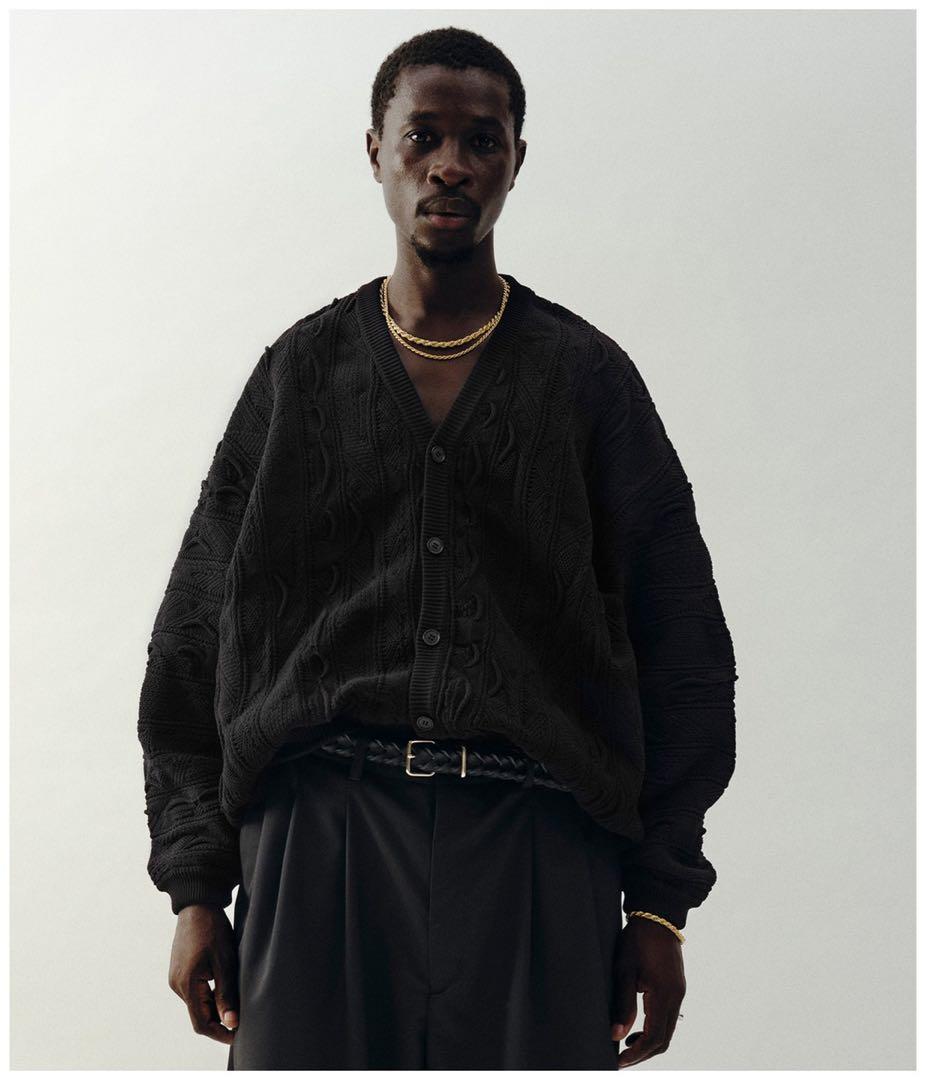 COOTIE Leather Braid Belt【SILVER】