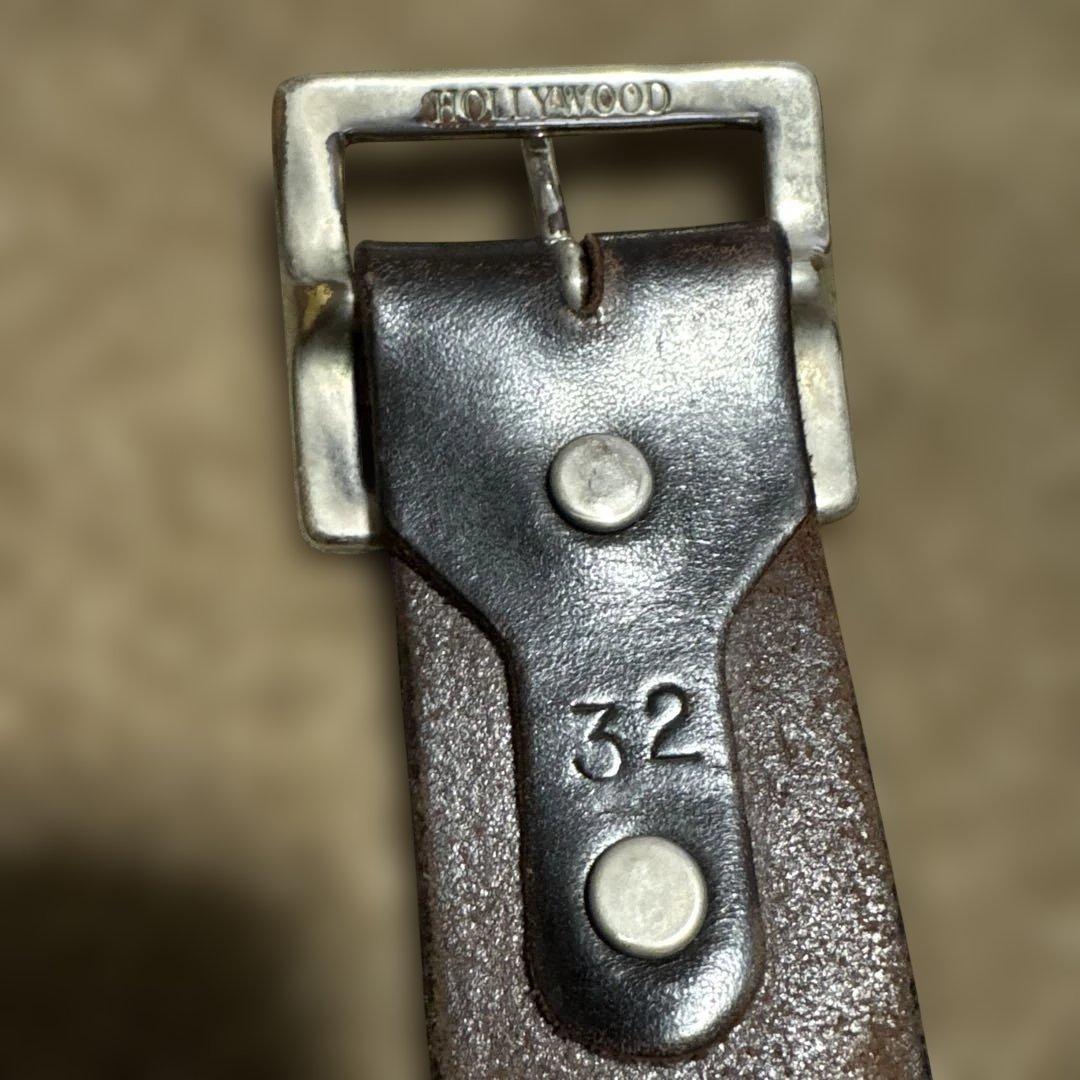 32inch ターコイズ　HTC レザースタッズベルト　エンドオンリー