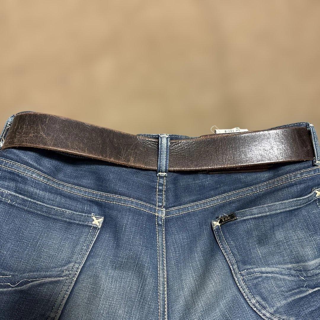 32inch ターコイズ　HTC レザースタッズベルト　エンドオンリー