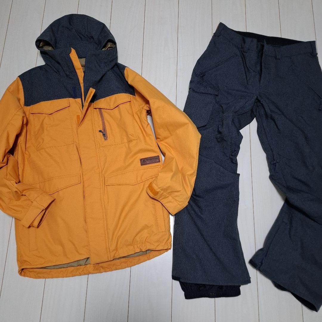BURTON スノーボードウェア Lサイズ オレンジ、イエロー/グレー、デニム
