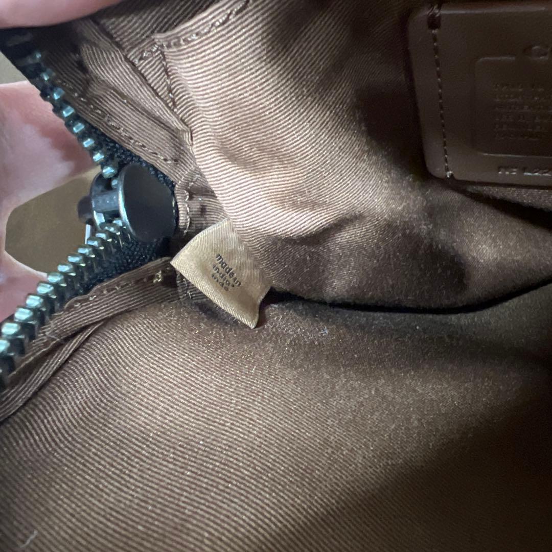 【美品】コーチ ショルダーバッグ ベージュ ブラック【COACH】