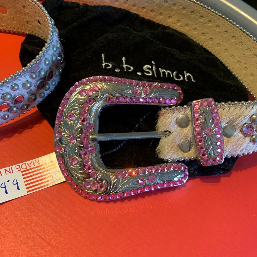 b.b.simon ベルト　ピンク