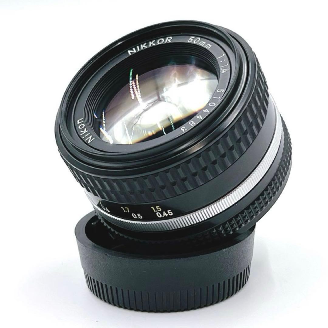 【極美品】 Nikkor Ai 50mm f1.4フィルムカメラ用レンズ