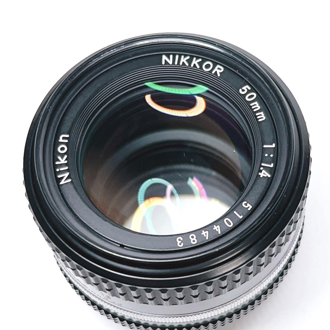 【極美品】 Nikkor Ai 50mm f1.4フィルムカメラ用レンズ