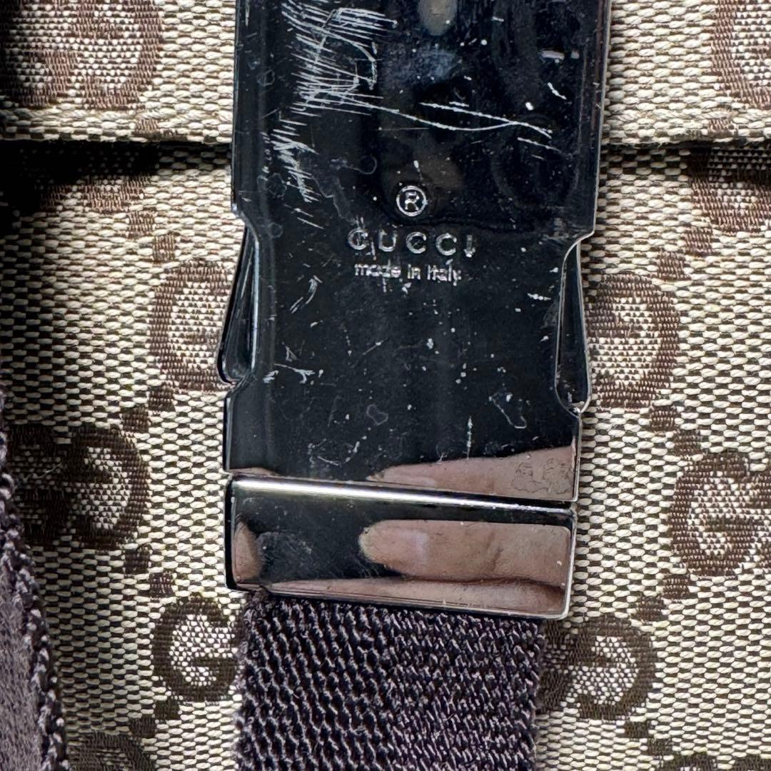 グッチ GG キャンバス レザー ショルダーバッグ メッセンジャー