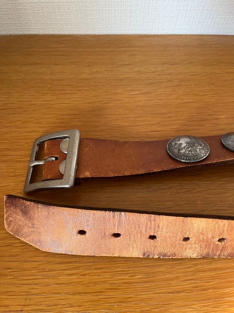 90's レザー コンチョベルト ヴンテージ ウエスタン ギャリソン