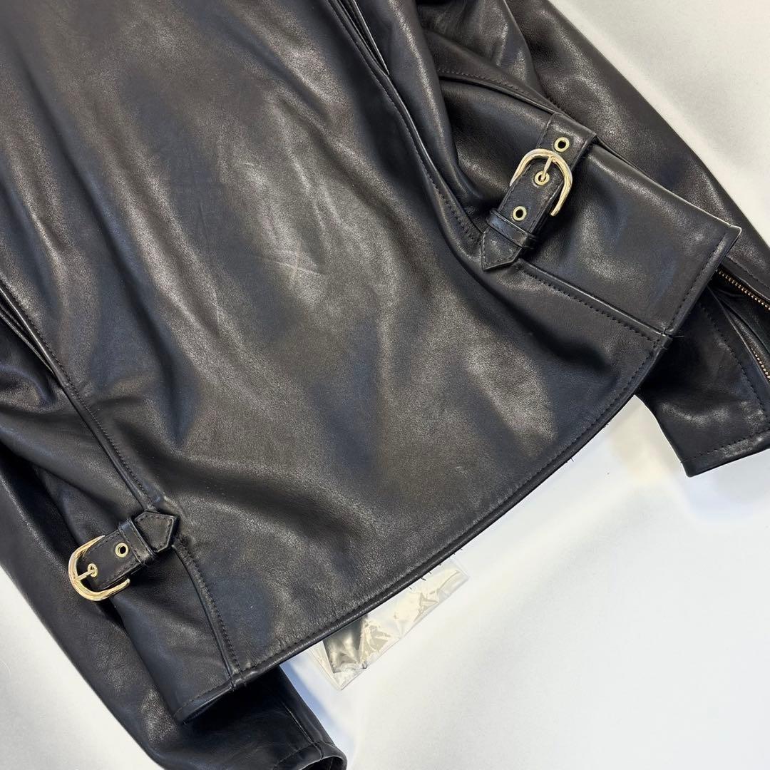 【未使用タグ付き】KADOYA カドヤ LL シングルライダース 牛革 黒