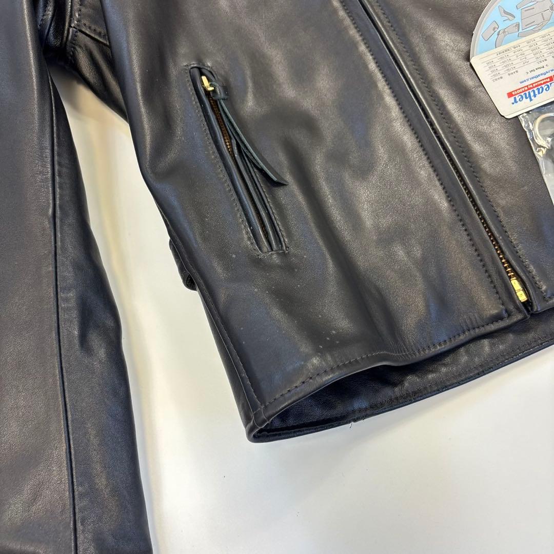 【未使用タグ付き】KADOYA カドヤ LL シングルライダース 牛革 黒
